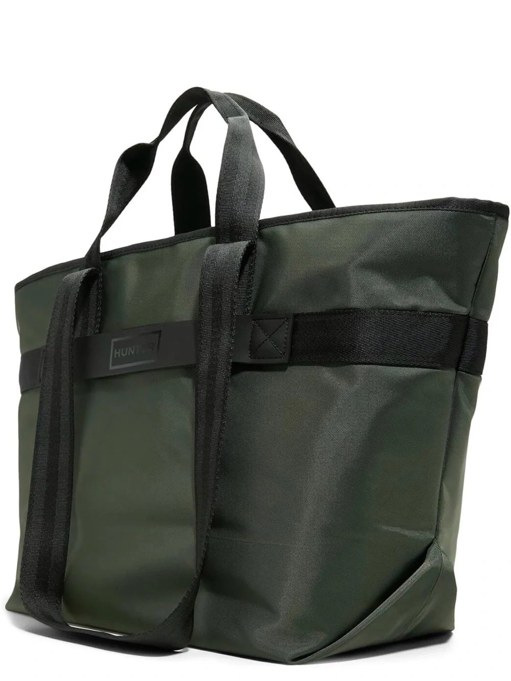 Hunter Olive Green Tote Bag with Black Straps